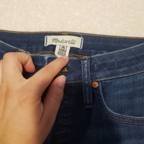 Madewell Curvy High- Rise Skinny Jeans Women’s Size 26 Denim Blue - Picture 6 of 11